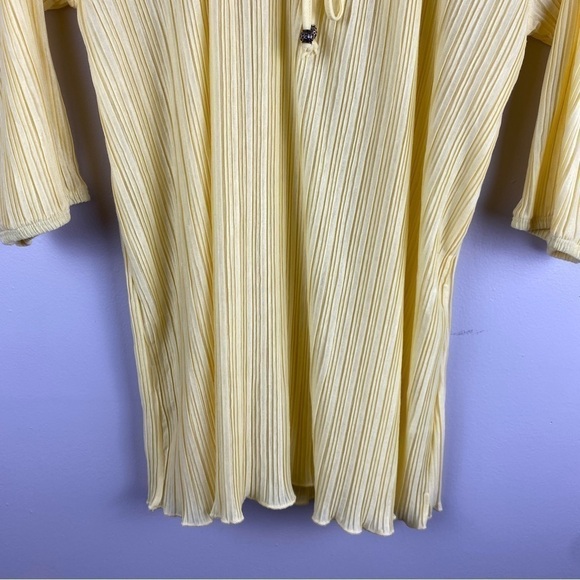 FRENCH Laundry Canary Yellow Boho Ribbed Top XL - Picture 4 of 9